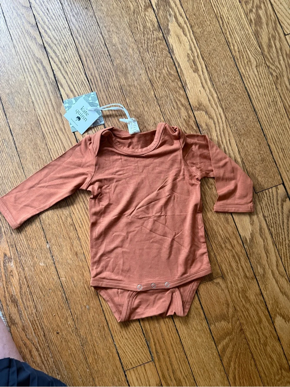 kate quinn Rust Long Sleeve Lap Neck Bodysuit - Size 3-6 Months - NWT